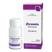 Зиромин 200мг/5мл 30мл порошок д/суспензии д/пр внутрь (Азитромицин)